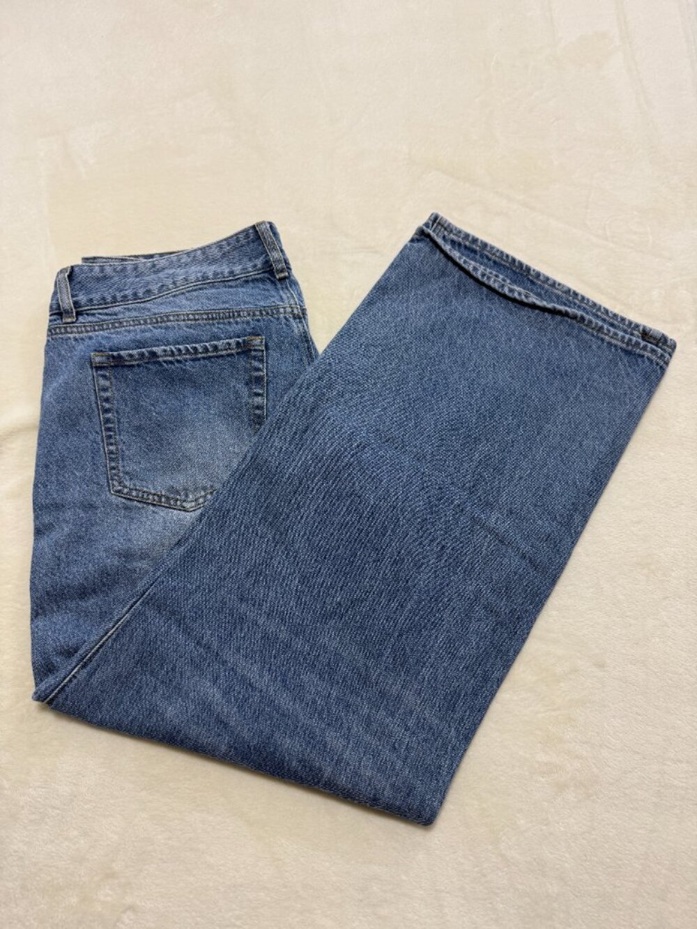 PacSun Baggy Jeans Womens 31 Blue Wide Leg 100% Cotton High Rise Y2K Denim - Picture 3 of 15